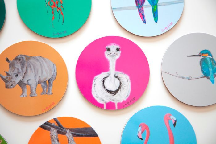 flamingo coaster colour emily smith designs